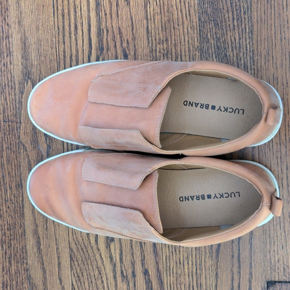 Lucky Brand Leather Slip Ons Women 9.5 - Picture 4 of 7